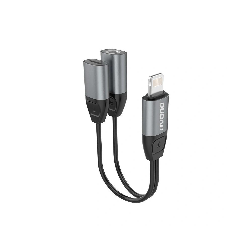 Hurtownia GSM - Adaptér audio Dudao Lightning - Lightning/3,5mm mini jack šedý (L17i) - DDA77 - {ean13} - Hurt