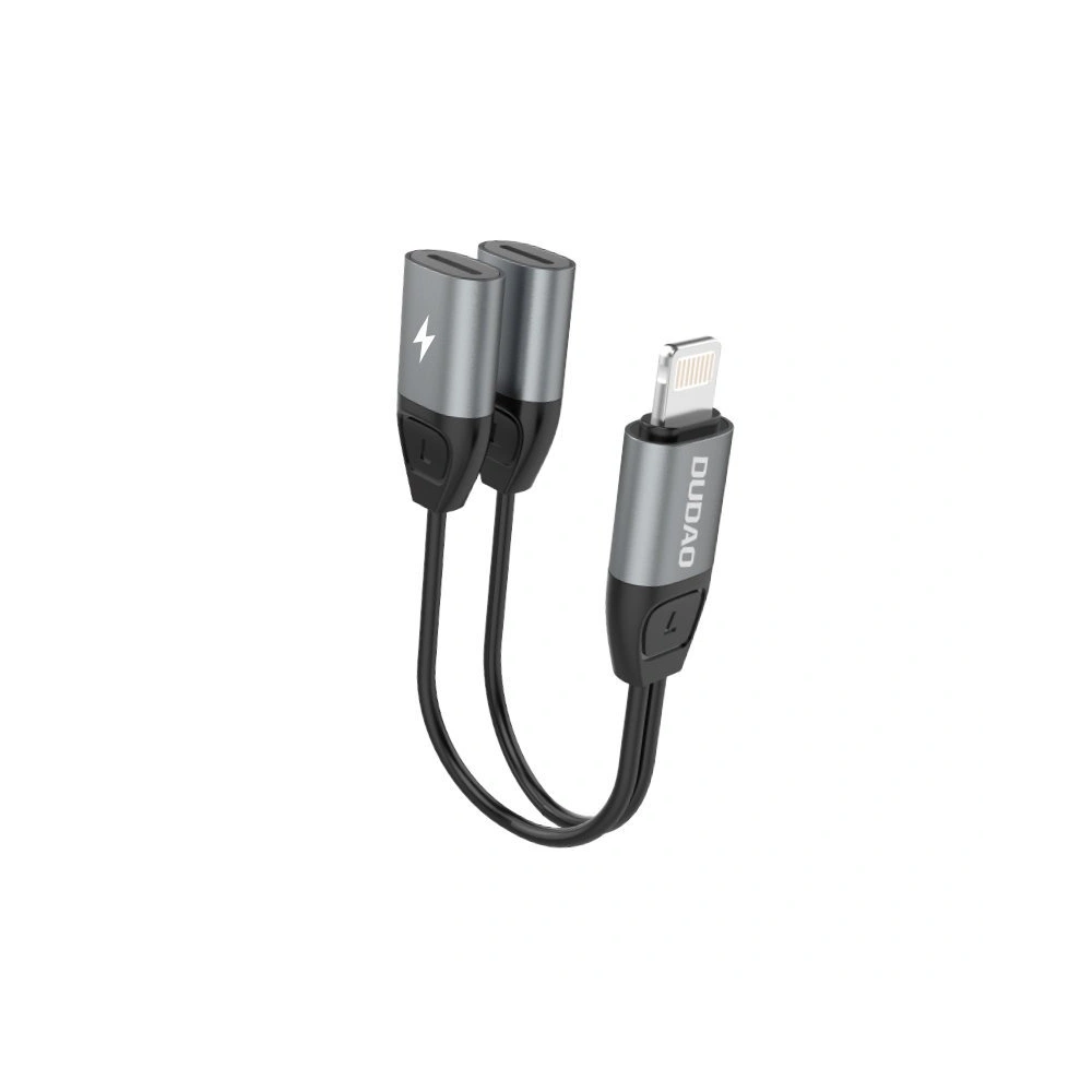 Hurtownia GSM - Adaptér audio Dudao Lightning - 2x Lightning šedý (L17i) - DDA78 - {ean13} - Hurt