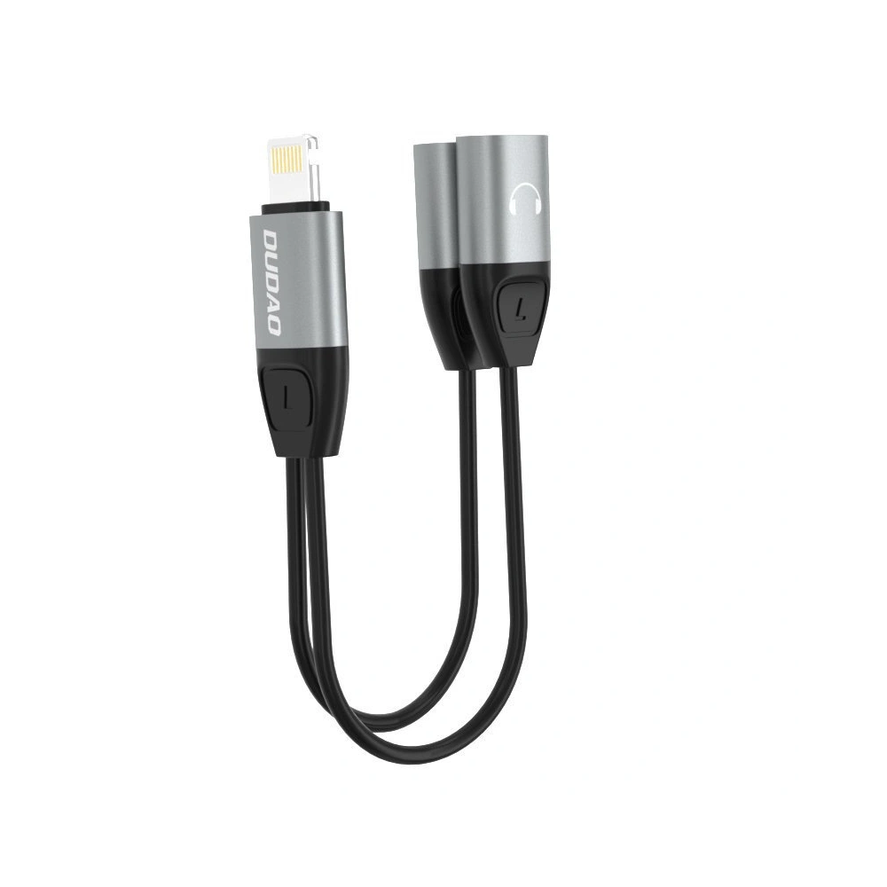 Hurtownia GSM - Adaptér audio Dudao Lightning - 2x Lightning šedý (L17i) - DDA78 - {ean13} - Hurt