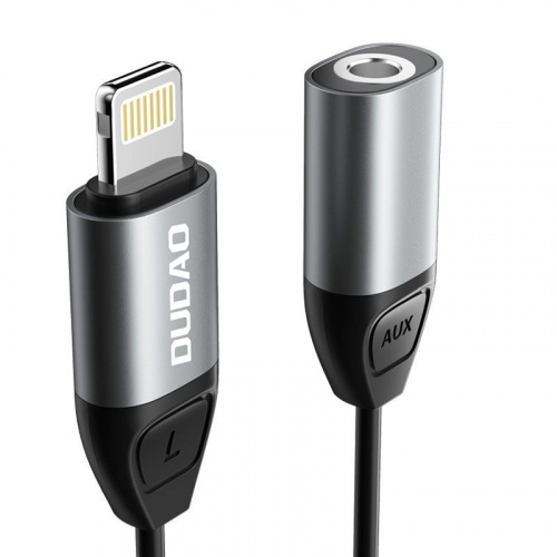 Dudao Distributor - 6970379618523 - DDA79 - Dudao adapter Lightning to headphone jack 3.5mm mini jack adapter gray (L17 gray) - B2B homescreen