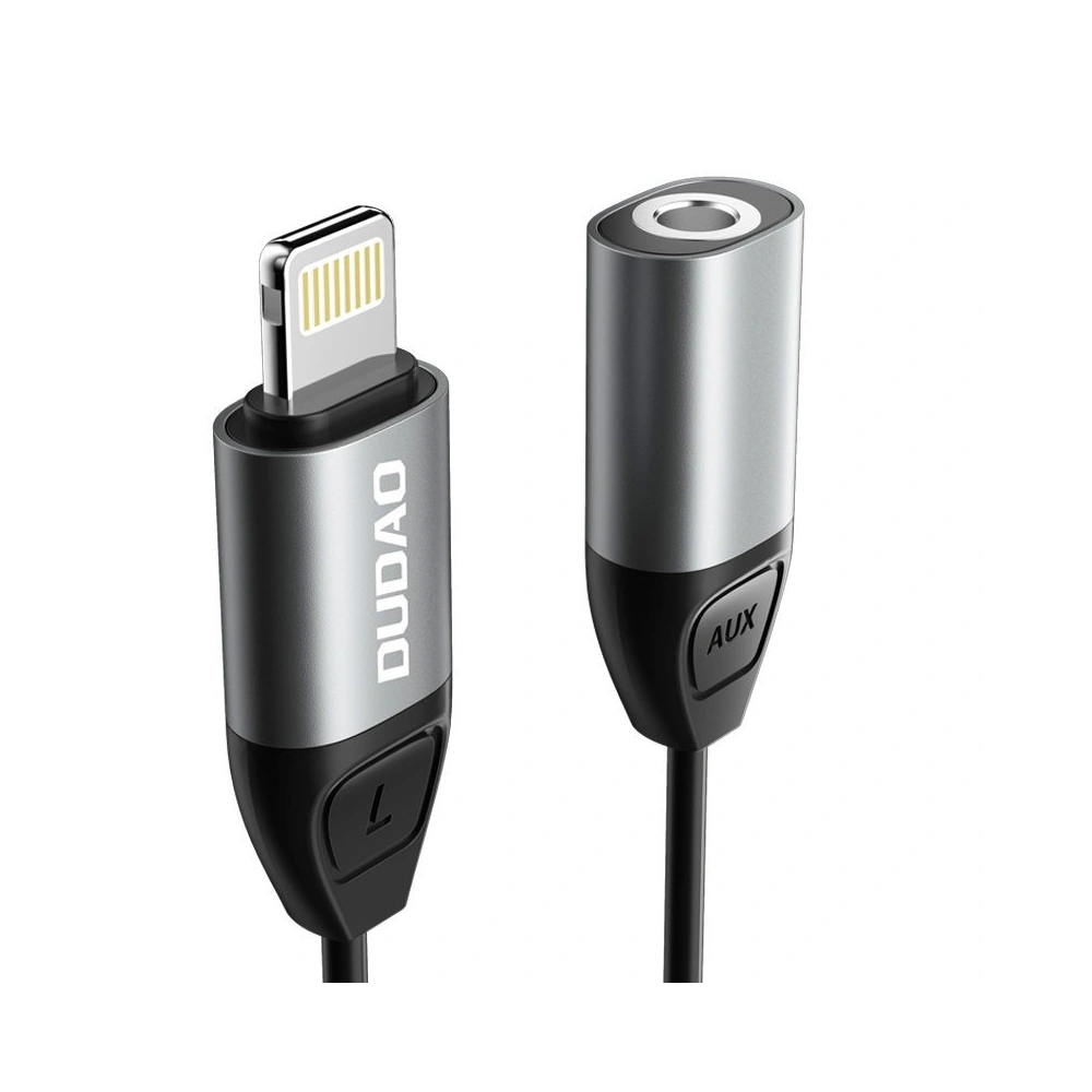 Hurtownia GSM - Audio-Adapter Dudao Lightning - Lightning/3,5mm Mini-Klinke grau (L17) - DDA79 - {ean13} - Hurt