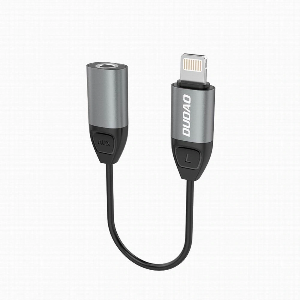 Hurtownia GSM - Audio-Adapter Dudao Lightning - Lightning/3,5mm Mini-Klinke grau (L17) - DDA79 - {ean13} - Hurt