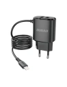 Hurtownia GSM - Síťová nabíječka Dudao 2x USB s vestavěným kabelem Lightning 12W černá (A2ProL) - DDA87 - {ean13} - Hurt