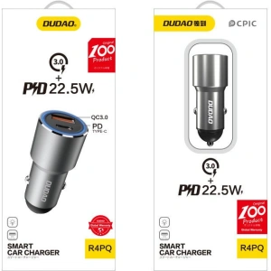 Hurtownia GSM - Autonabíječka Dudao USB/USB-C Power Delivery Quick Charge 22,5W šedá (R4PQ) - DDA88 - {ean13} - Hurt