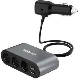 Hurtownia GSM - Auto nabíječka Dudao 2xUSB/3x rozdělovač zapalovače černá (R1Pro) - DDA95 - {ean13} - Hurt
