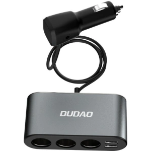 Hurtownia GSM - Auto nabíječka Dudao 2xUSB/3x rozdělovač zapalovače černá (R1Pro) - DDA95 - {ean13} - Hurt