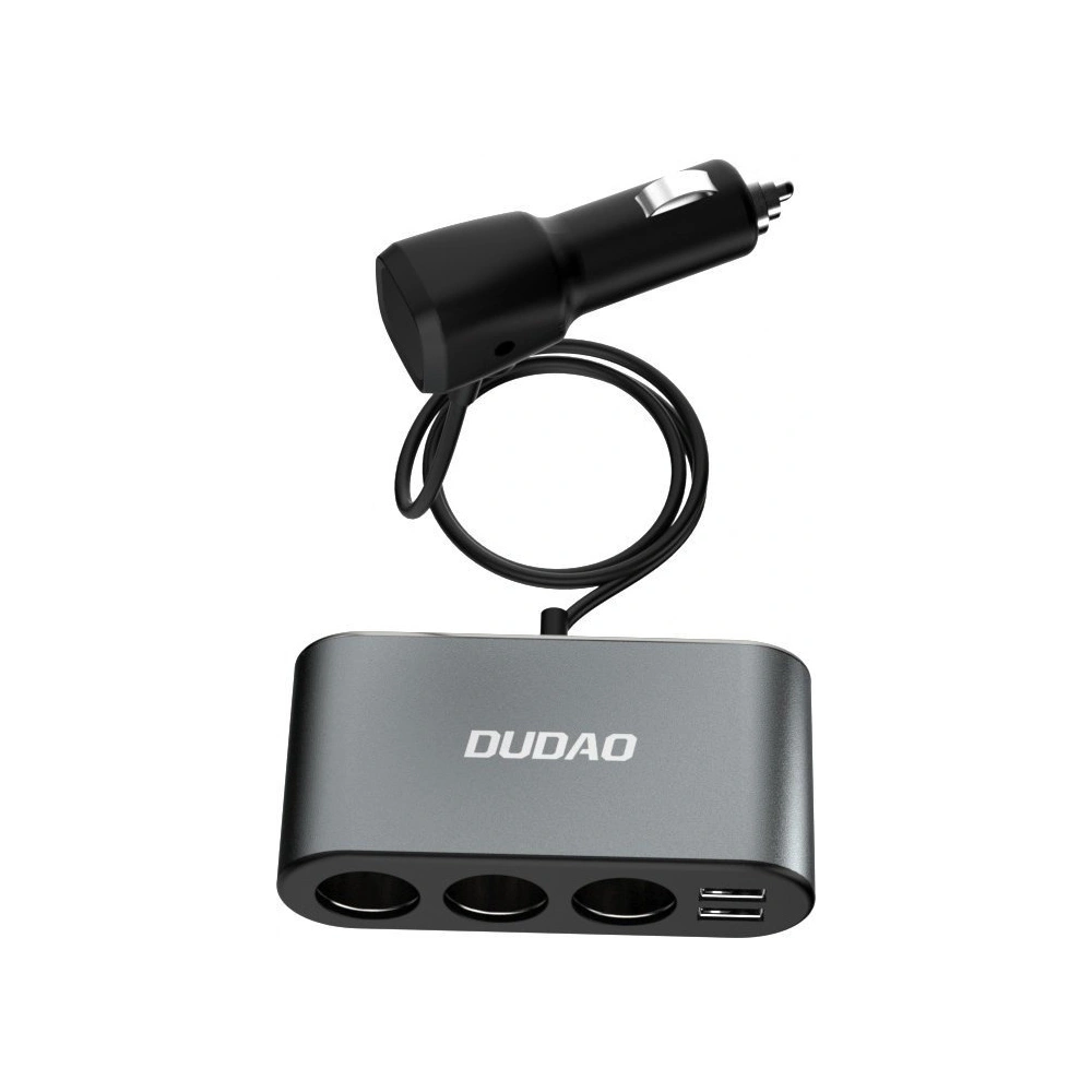 Wholesale Dudao car charger 2x USB / 3x cigarette lighter splitter black (R1Pro black) - DDA95 - {ean13} - Hurt