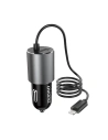 Auto nabíječka Dudao USB s vestavěným Lightning kabelem 3,4 A černá (R5Pro L)