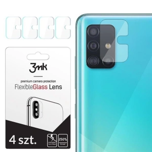 Hybrietes Glas für die Kameraobjektiv 3MK Lens Protection Samsung Galaxy A51 [4 PACK]