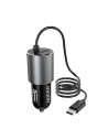 Auto nabíječka Dudao USB s vestavěným kabelem USB-C 3,4A černá (R5Pro T)