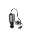 Auto nabíječka Dudao USB s vestavěným microUSB kabelem 3,4A černá (R5Pro M)