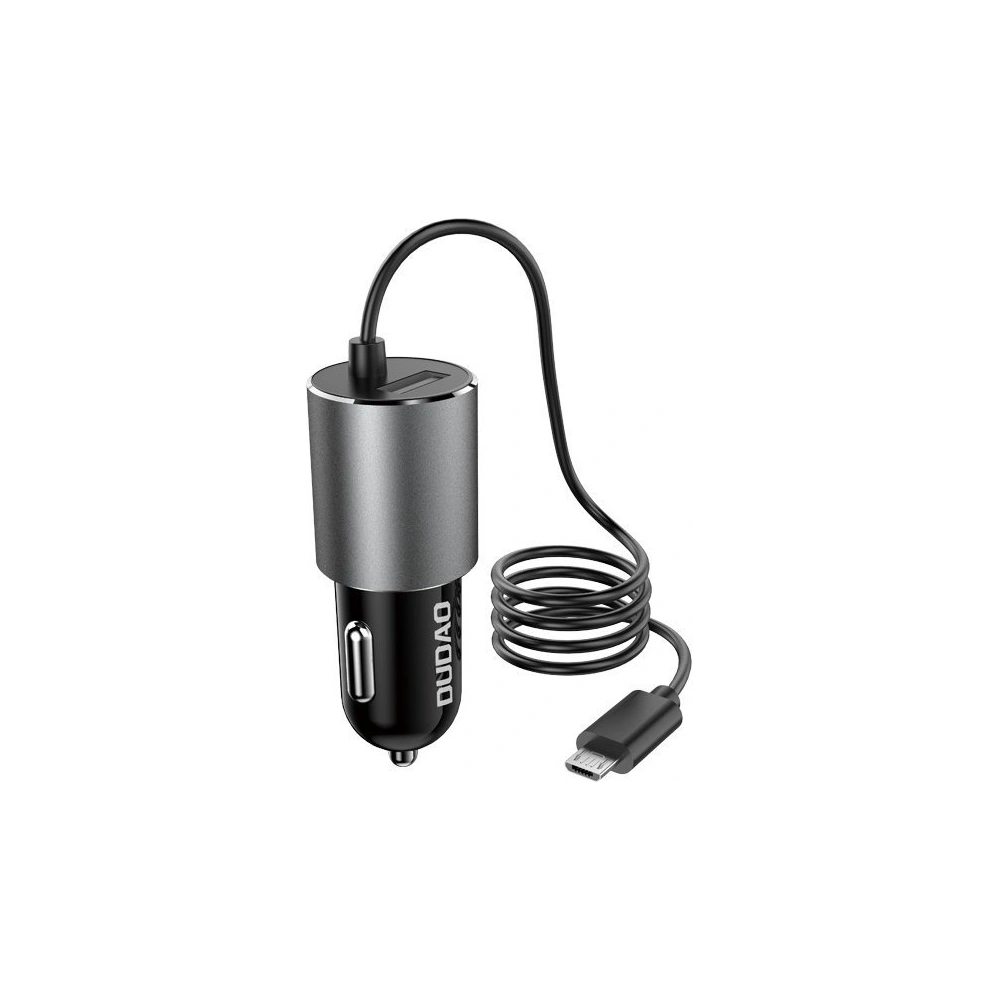 Hurtownia GSM - Auto nabíječka Dudao USB s vestavěným microUSB kabelem 3,4A černá (R5Pro M) - DDA98 - {ean13} - Hurt