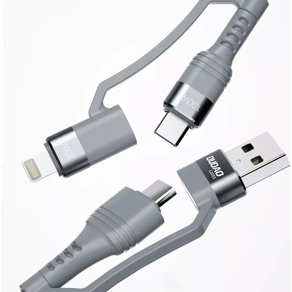 Hurtownia GSM - Kabel Dudao 4w1 USB-C PD/USB - USB-C/Lightning 1m grau (L20XS) - DDA99 - {ean13} - Hurt