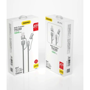 Hurtownia GSM - Kábel Dudao 4w1 USB-C PD/USB - USB-C/Lightning 1m szürke (L20XS) - DDA99 - {ean13} - Hurt