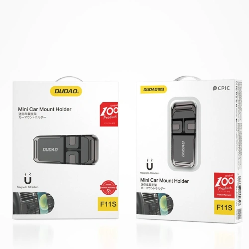 Uchwyt samochodowy samoprzylepny magnetyczny Dudao czarny (F11s)