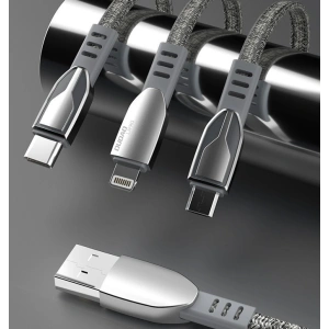 Wholesale Dudao USB braided cable - micro USB 5 A 1 m gray (L3PROM gray) - DDA105 - {ean13} - Hurt