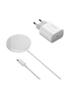 Bezdrátová nabíječka MagSafe Dudao Qi 15W + síťová nabíječka 20W bílá (A12XS)