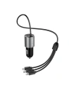 Hurtownia GSM - Auto nabíječka Dudao 3w1 USB 3,4 A s vestavěným kabelem Lightning/USB-C/microUSB černá (R5ProN) - DDA111 - {ean13} - Hurt
