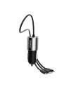 Hurtownia GSM - Auto nabíječka Dudao 3w1 USB 3,4 A s vestavěným kabelem Lightning/USB-C/microUSB černá (R5ProN) - DDA111 - {ean13} - Hurt