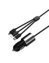 Hurtownia GSM - Auto nabíječka Dudao 3w1 USB 3,4 A s vestavěným kabelem Lightning/USB-C/microUSB černá (R5ProN) - DDA111 - {ean13} - Hurt