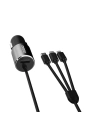 Hurtownia GSM - Auto nabíječka Dudao 3w1 USB 3,4 A s vestavěným kabelem Lightning/USB-C/microUSB černá (R5ProN) - DDA111 - {ean13} - Hurt