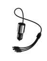 Hurtownia GSM - Auto nabíječka Dudao 3w1 USB 3,4 A s vestavěným kabelem Lightning/USB-C/microUSB černá (R5ProN) - DDA111 - {ean13} - Hurt