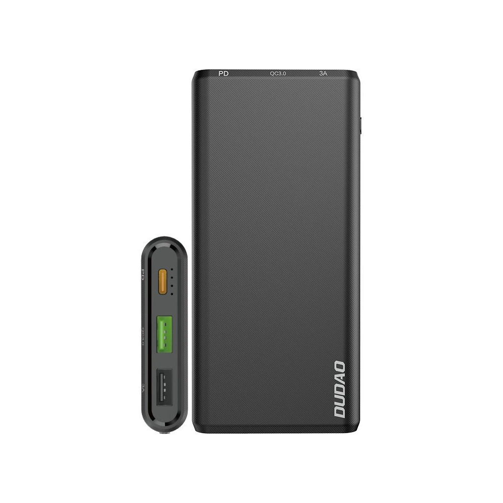 Wholesale Dudao powerbank 10000mAh 18W Quick Charge Power Delivery 2x USB / 1x USB Type C black (K12PQ_B) - DDA113 - {ean13} - Hurt