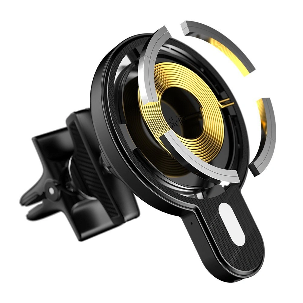 Wholesale Dudao Magnetic Car Holder Inductive Qi Charger 15W (MagSafe Compatible) Black (F13) - DDA117 - {ean13} - Hurt