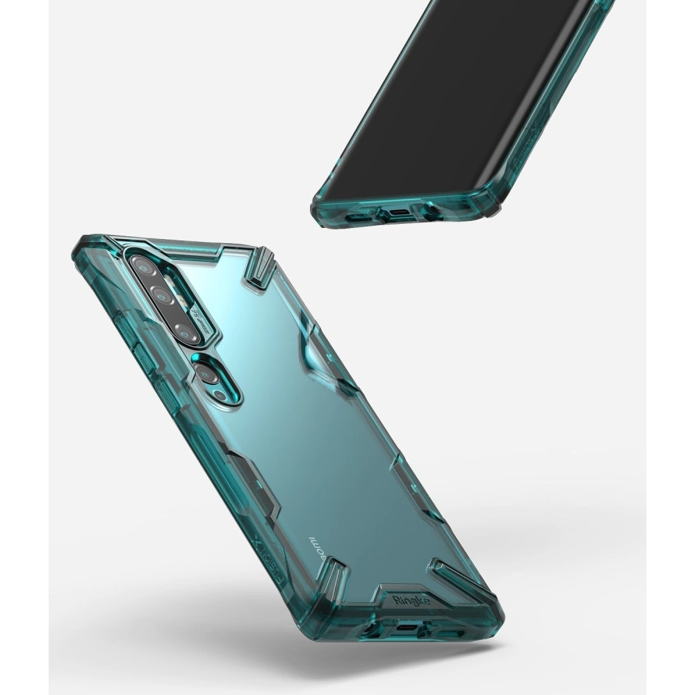 Hurtownia GSM - Etui Ringke Fusion-X Xiaomi Mi Note 10/Pro Tyrkysově zelená - RGK1089GRN - {ean13} - Hurt