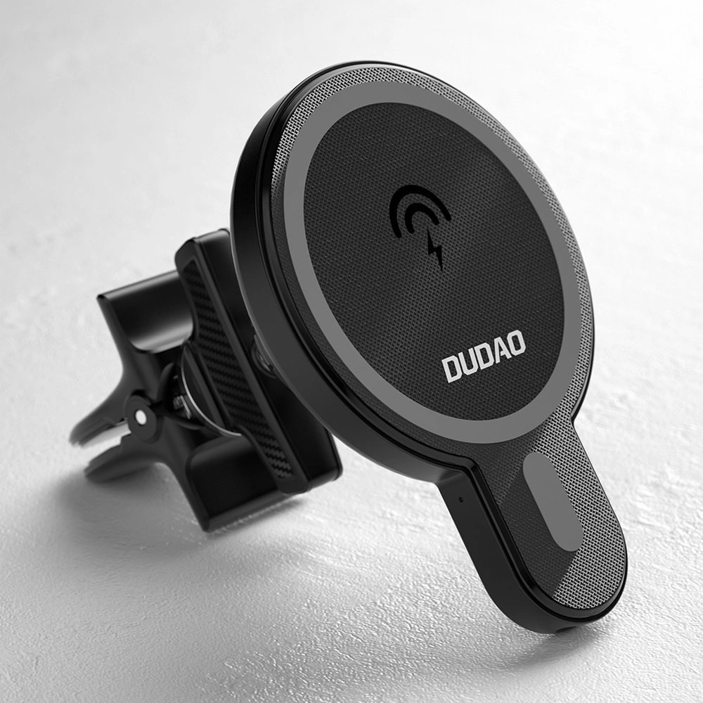 Hurtownia GSM - Suport auto magnetic cu încărcător inductiv Dudao MagSafe Qi 15W negru (F13) - DDA117 - {ean13} - Hurt