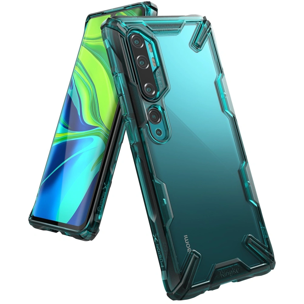 Hurtownia GSM - Etui Ringke Fusion-X Xiaomi Mi Note 10/Pro Tyrkysově zelená - RGK1089GRN - {ean13} - Hurt