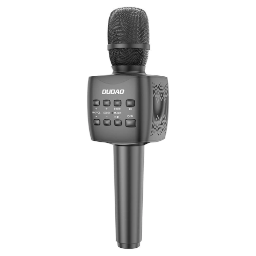 Dudao bezprzewodowy mikrofon do karaoke Bluetooth 5.0 czarny (Y16S)