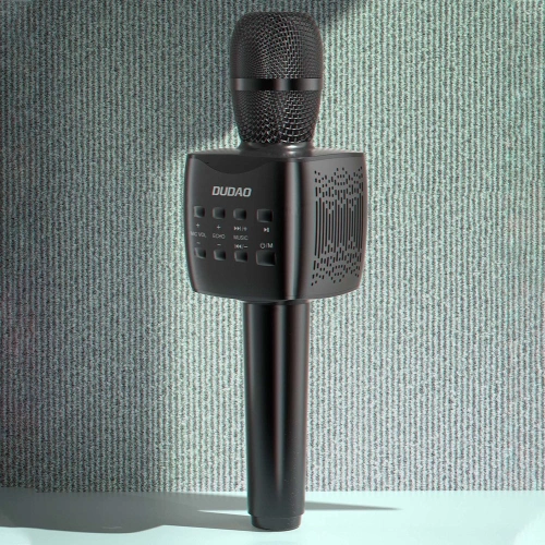 Dudao bezprzewodowy mikrofon do karaoke Bluetooth 5.0 czarny (Y16S)