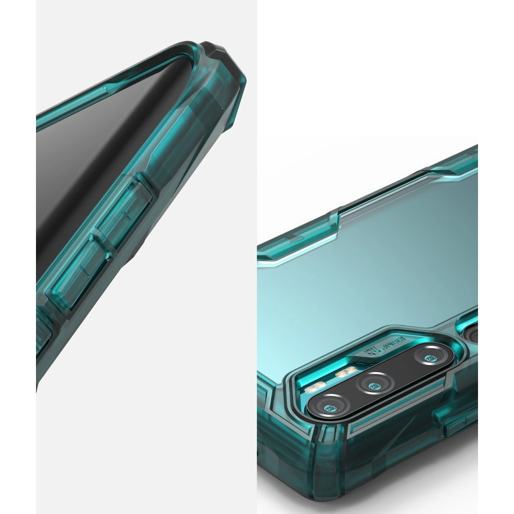 Hurtownia GSM - Etui Ringke Fusion-X Xiaomi Mi Note 10/Pro Tyrkysově zelená - RGK1089GRN - {ean13} - Hurt