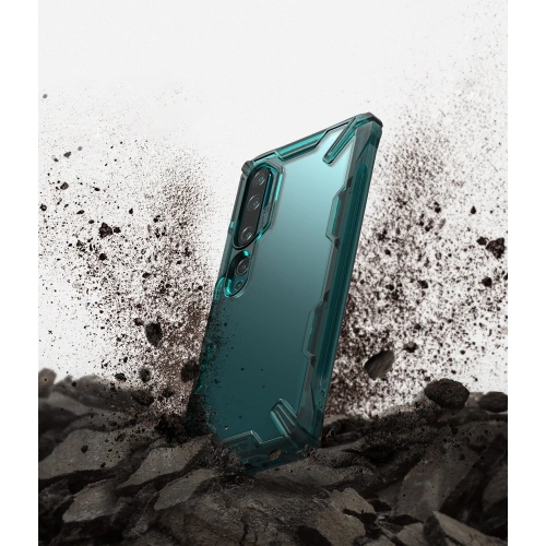 Etui Ringke Fusion-X Xiaomi Mi Note 10/Pro Turquoise Green
