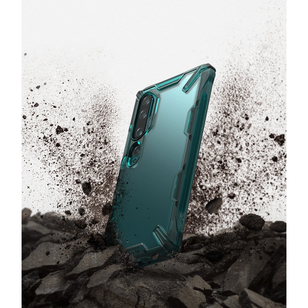 Hurtownia GSM - Etui Ringke Fusion-X Xiaomi Mi Note 10/Pro Tyrkysově zelená - RGK1089GRN - {ean13} - Hurt