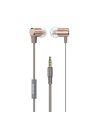Sluchátka Dudao s ovladačem a mikrofonem 3,5mm mini jack zlaté (X13S)