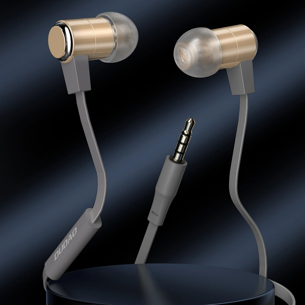 Wholesale Dudao in-ear headphones headset with remote control and microphone 3.5 mm mini jack gold (X13S) - DDA129 - {ean13} - Hurt