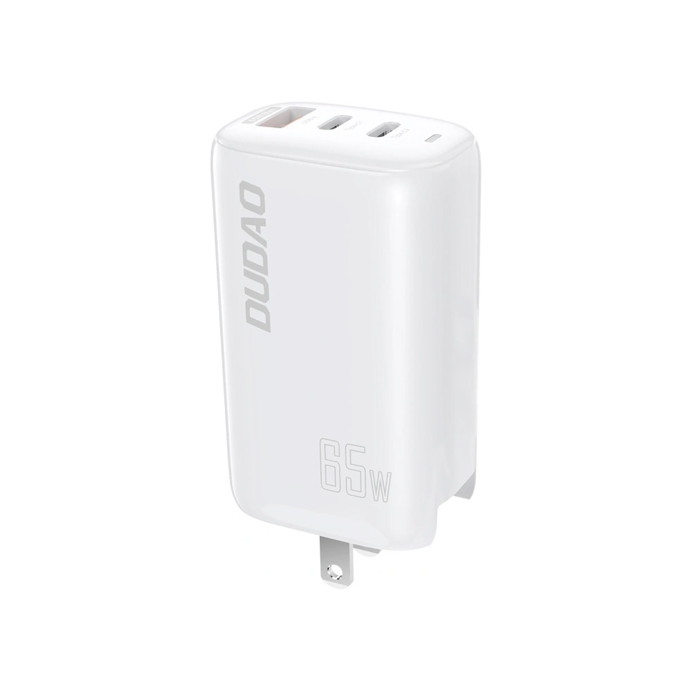 Hurtownia GSM - Netzteil Dudao GaN 3w1 (EU, US, UK) 2xUSB-C + USB PD QC 65W weiß (A7PRO) - DDA133 - {ean13} - Hurt