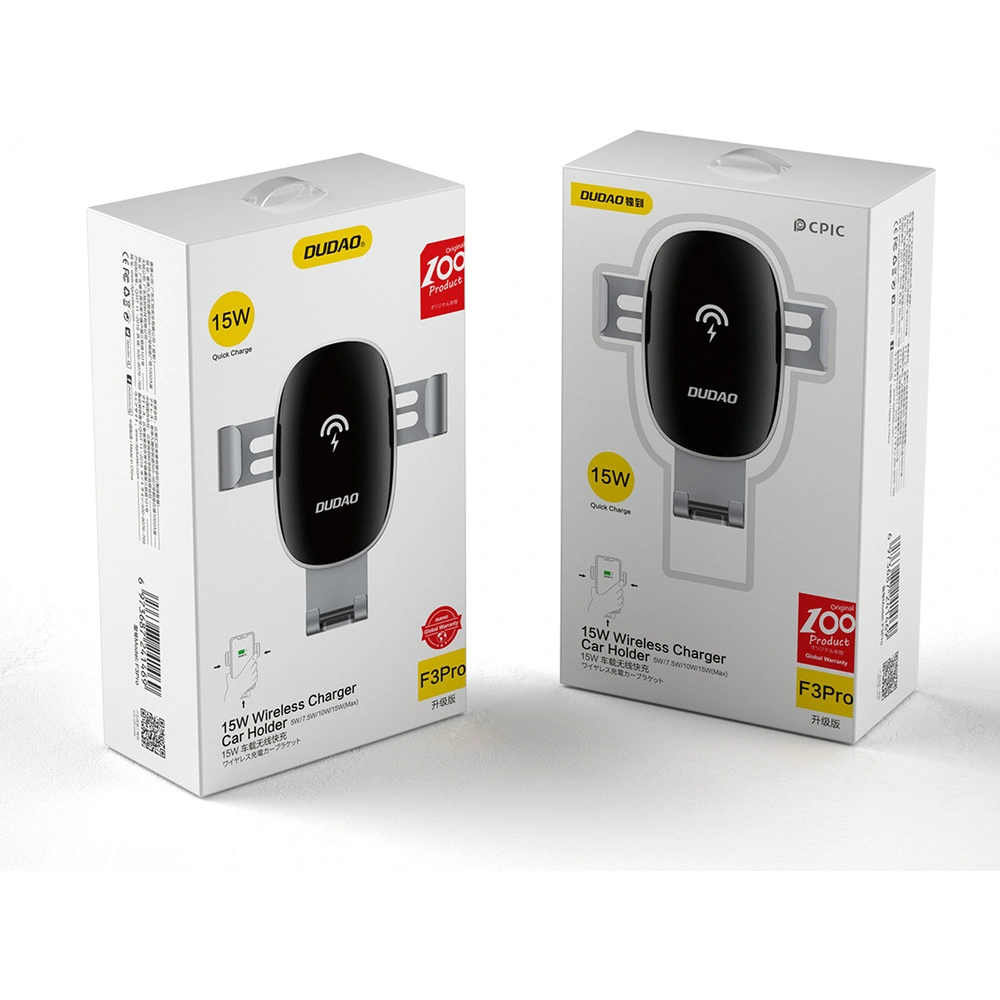 Hurtownia GSM - Upevnění do auta s indukční nabíječkou Dudao Qi 15W Gravity Air Vent černé (F3PRO) - DDA134 - {ean13} - Hurt