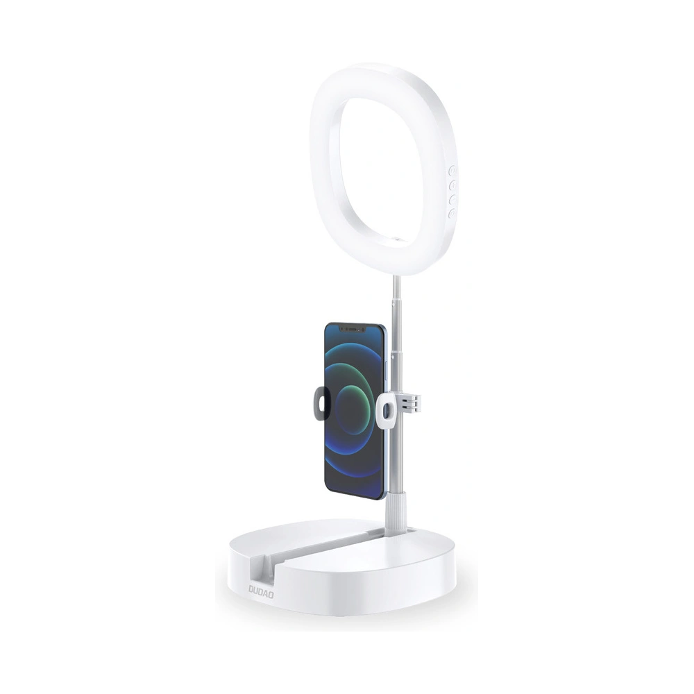 Wholesale Dudao Lamp LED Ring Flash Tripod Kit for Live Streaming Videos YouTube TikTok Instagram Phone Holder for Selfie Ring Light White (F16) - DDA141 - {ean13} - Hurt