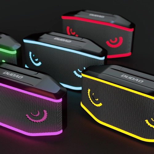 Głośnik wodoodporny Bluetooth 5.0 Dudao IPX7 RGB 5W 1200mAh czarny (Y10XS)
