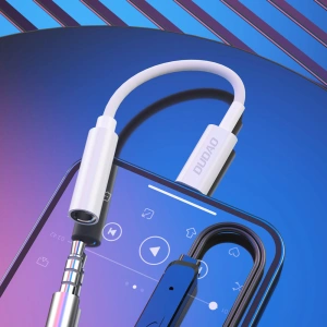 Hurtownia GSM - Adaptér audio Dudao Lightning/mini jack 3,5mm 10cm bílý (L16) - DDA147 - {ean13} - Hurt