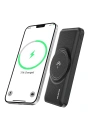 Dudao Power Bank 10000mAh 22.5W Power Delivery Quick Charge 2x USB / 1x USB Type C 15W Qi Wireless Charger for iPhone MagSafe Compatible Black (K14Pro-black)