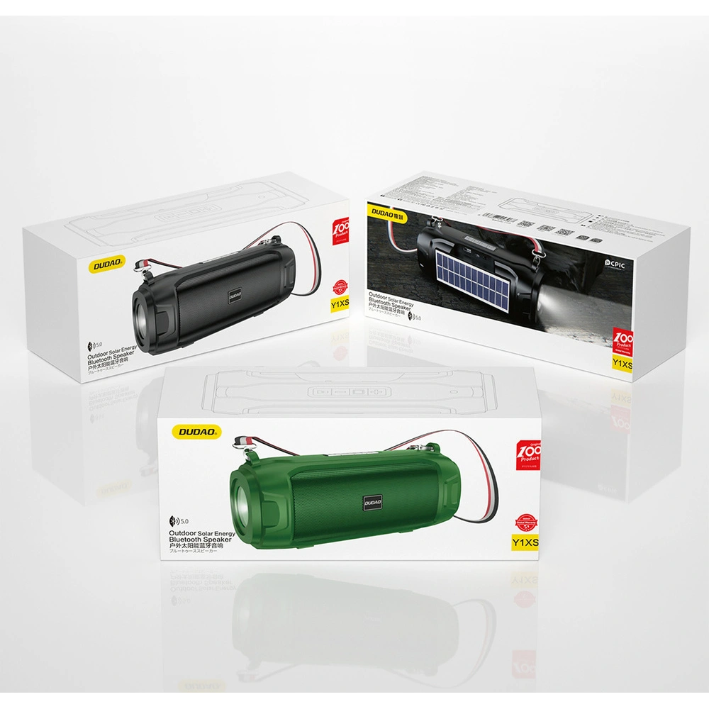 Hurtownia GSM - Difuzor Bluetooth 5.0 Dudao 5W 1200mAh radio FM panou solar verde (Y1XS) - DDA154 - {ean13} - Hurt