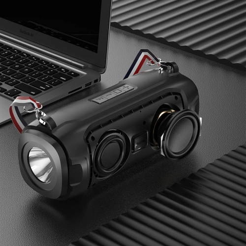 Głośnik Bluetooth 5.0 Dudao 5W 1200mAh radio FM panel solarny zielony (Y1XS)