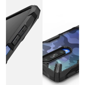 Hurtownia GSM - Etui Ringke Fusion-X Design Pocophone X2/Redmi K30 Camo (Moro) černé - RGK1092MOB - {ean13} - Hurt