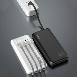 Hurtownia GSM - Powerbank Dudao 10000mAh s kabelem USB, USB-C, Lightning bílý (K6Pro) - DDA161 - {ean13} - Hurt