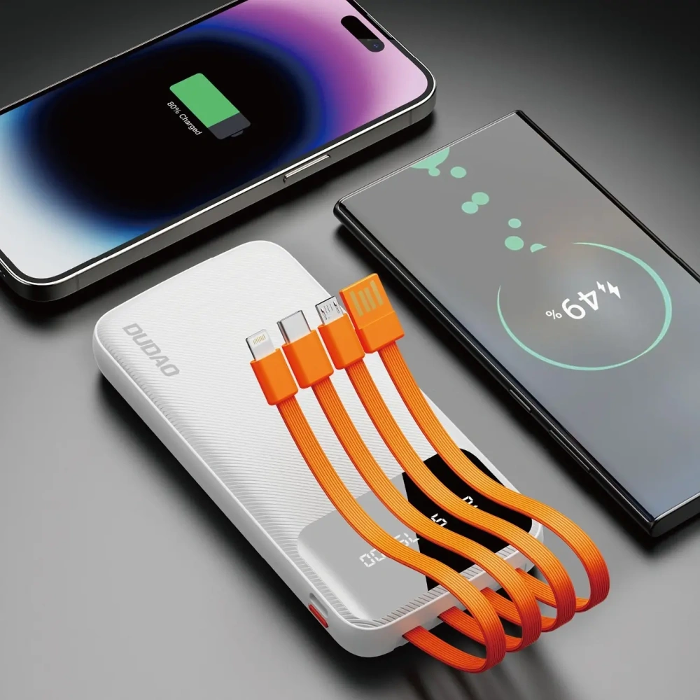 Hurtownia GSM - Powerbank Dudao 10000mAh cu cablu USB, USB-C, Lightning (K6Pro) - DDA162 - {ean13} - Hurt