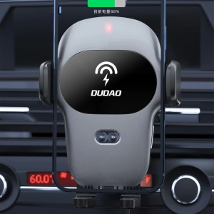Wholesale Dudao car holder with built-in Qi wireless charger 15W gray (F20xs) - DDA164 - {ean13} - Hurt